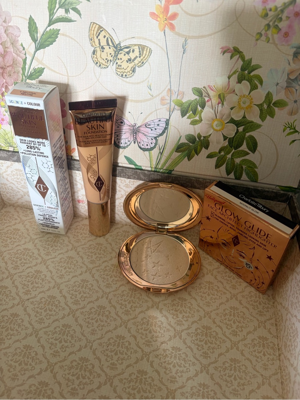 Charlotte Tilbury Glow Foundation & Highlight in Rose Gold and Champagne